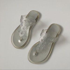 Stuart Weitzman Mermaid Flat Jelly Sandals